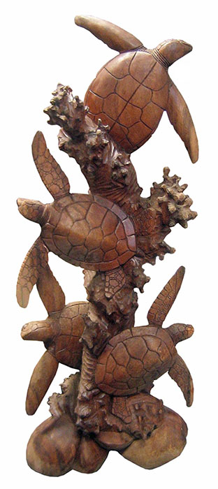 Turtle Statue Wood Carving Range